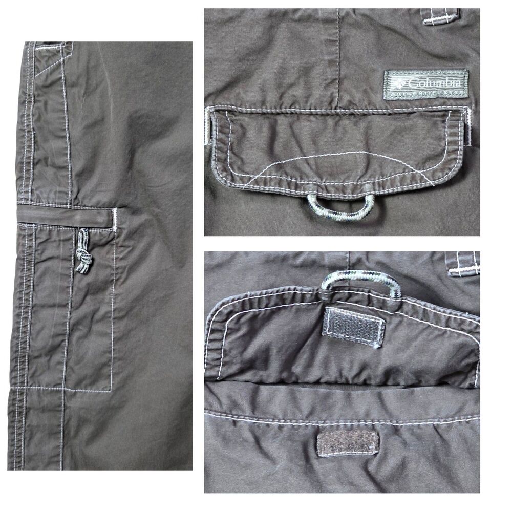Columbia Sportswear Brown Cargo Crop Pants Womens Size 14 Capri Camping Hiking - Picture 4 of 5